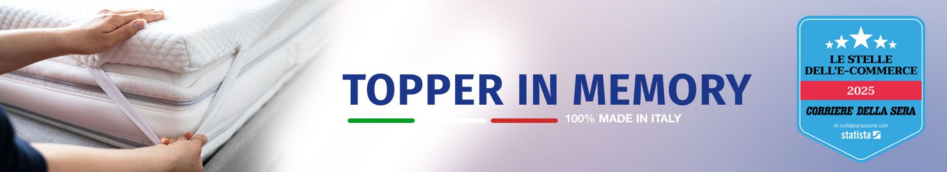 Topper Memory: acquista online in offerta | InMaterassi